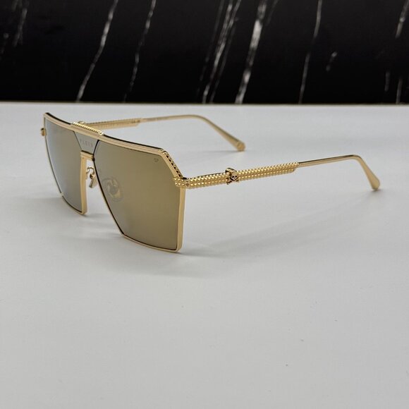NEW SPP076V 400G PHILIPP PLEIN STUD GOLD MEN PHILIPP PLEIN SUNGLASSES - Picture 6 of 11